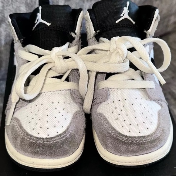 Air JORDAN AJ1 MID SE CRAFT CEMENT BLACK WHITE FD9089-002 - Size 7C - Picture 4 of 7